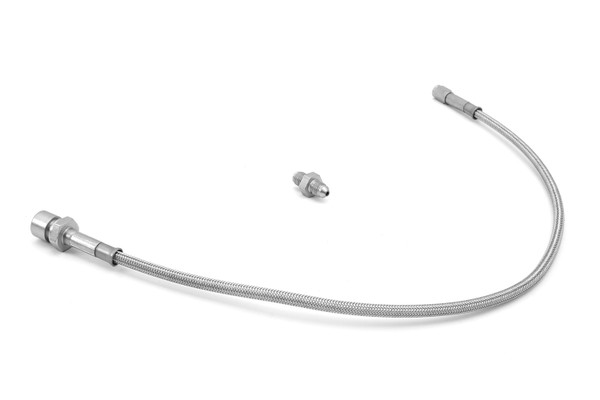 Front Brake Hoses, Stainless Steel, Drum ; 72-73 Jeep CJ5/CJ6-16734.02