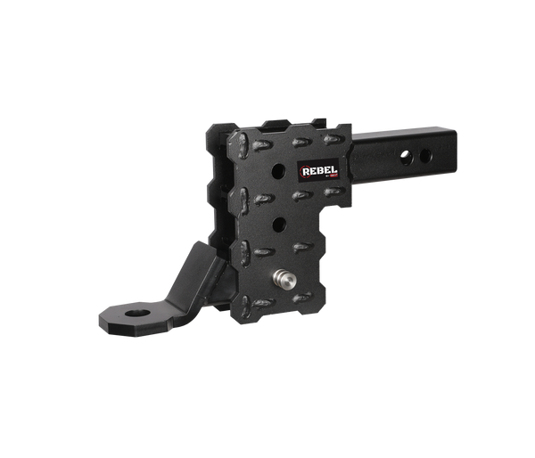 REBEL Standard 2 Hollow Shank 4.5 Drop .5K TW 5K Hitch w/ Std Ball Mount GH-13013