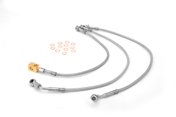 Brake Hose Kit, Stainless Steel, Disc; 93-98 Jeep Grand Cherokee ZJ-16735.11