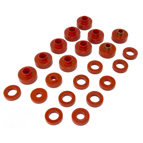 Body Mount Kit, Red, 22 Pieces; 76-79 Jeep CJ Models-18351.02