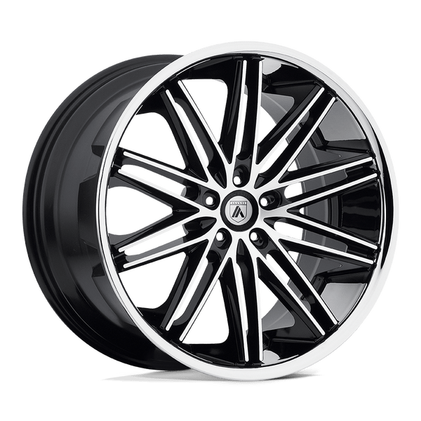 Asanti Black ABL-10 POLLUX 22X10 MACHINED FACE SS LIP 5X120 - ABL10-22105220MS