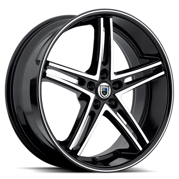 Asanti Black ABL-7 22X10 MACHINE FACE WITH BLACK LIP BLANK - ABL7-22100015MB