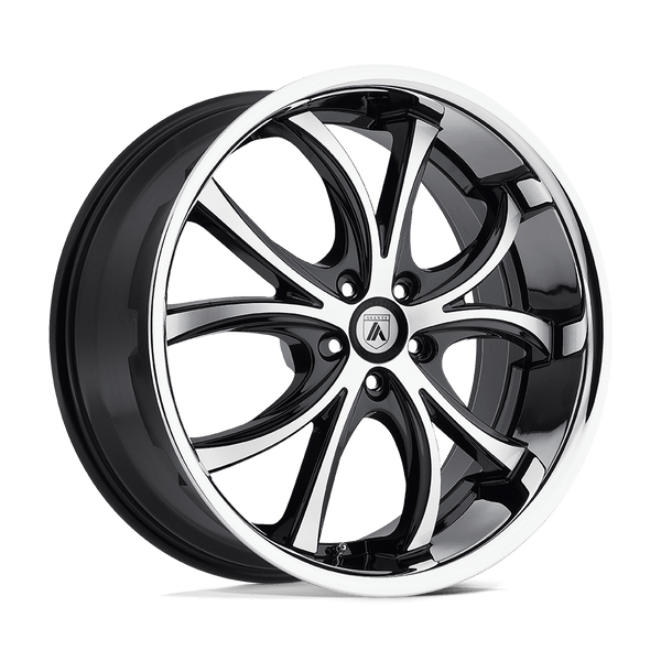 Asanti Black ABL-8 ELEKTRA 22X9 MACHINED FACE SS LIP 5X112 - ABL8-22905638MS