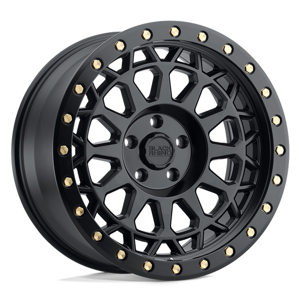 Black Rhino PRIMM BEADLOCK 17X8.5 MATTE BLACK W/ BRASS BOLTS 6X5.5 - 1785PRM006140M12