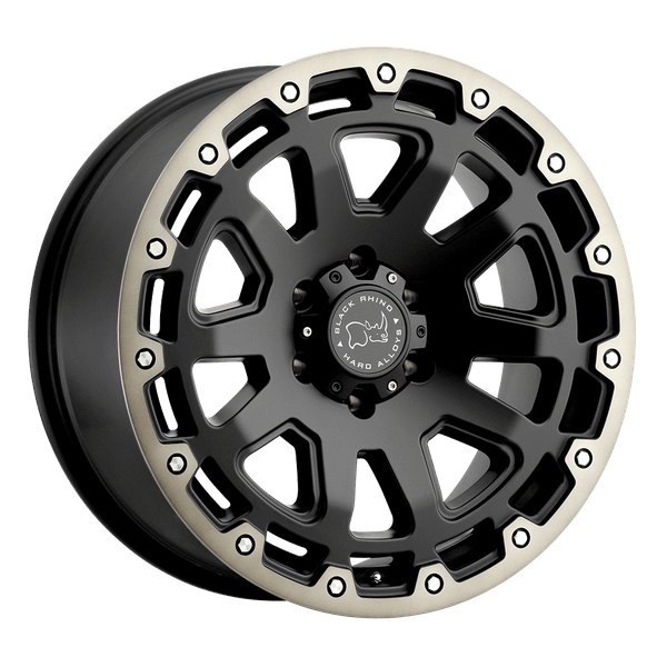 Black Rhino RAZORBACK 20X12 MATTE BLACK W/ MACHINED DARK TINT LIP 8X170 - 2012RAZ-48170M25