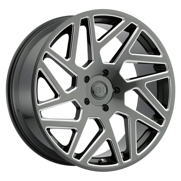 Black Rhino CYCLONE 20X9 GLOSS TITANIUM W/ MILLED SPOKES 6X4.5 - 2090CYC156114G76