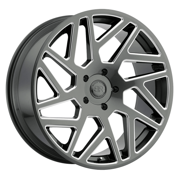 Black Rhino CYCLONE 20X9 GLOSS TITANIUM W/ MILLED SPOKES 6X135 - 2090CYC306135G87