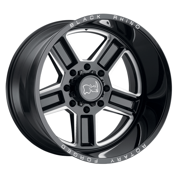 Black Rhino CANON 22X14 GLOSS BLACK W/ MILLED SPOKES 6X5.5 - 2214CAN-66140B12
