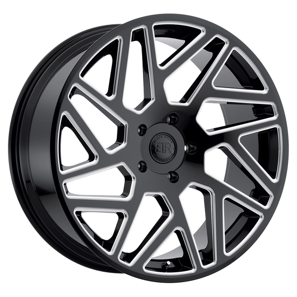 Black Rhino CYCLONE 22X9.5 GLOSS BLACK W/ MILLED SPOKES 6X135 - 2295CYC306135B87