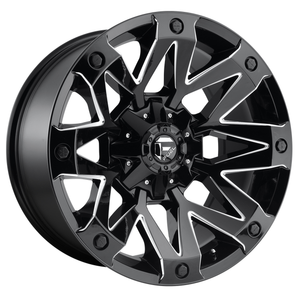 Fuel 1PC D555 AMBUSH 20X10 GLOSS BLACK MILLED 5X5.5/150 - D55520007047