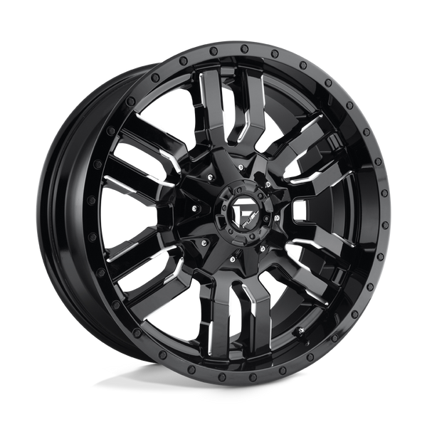 Fuel 1PC D595 SLEDGE 18X9 GLOSS BLACK MILLED 8X180 - D59518901845 Fuel 1PC D595 SLEDGE 18X9 GLOSS BLACK MILLED 8X180 - D59518901845