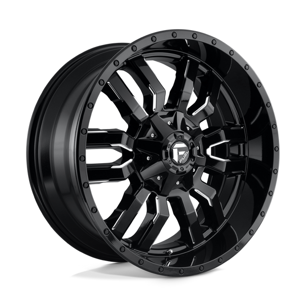 Fuel 1PC D595 SLEDGE 22X10 GLOSS BLACK MILLED 8X180 - D59522001857