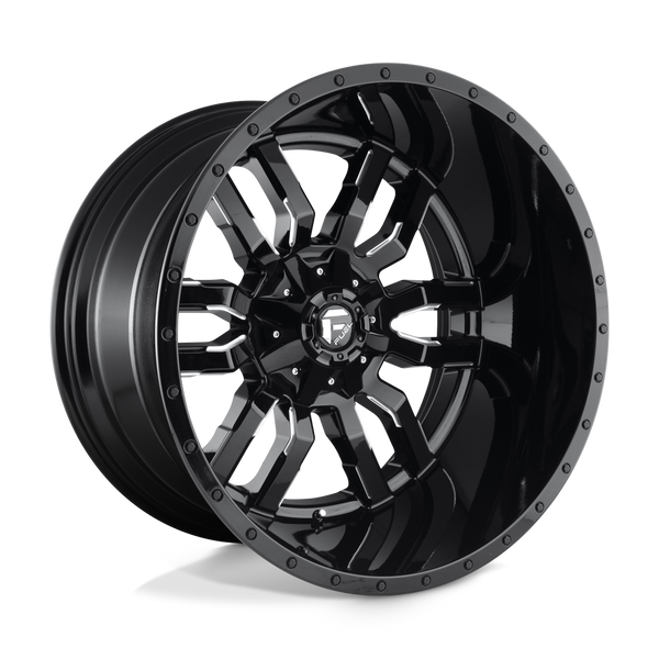 Fuel 1PC D595 SLEDGE 24X14 GLOSS BLACK MILLED 8X170 - D59524401745 Fuel 1PC D595 SLEDGE 24X14 GLOSS BLACK MILLED 8X170 - D59524401745