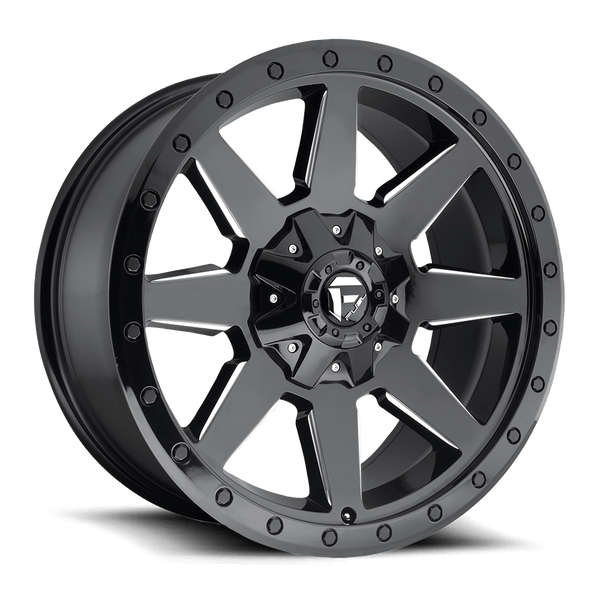 Fuel 1PC D597 WILDCAT 20X9 GLOSS BLACK MILLED 8X180 - D59720901857