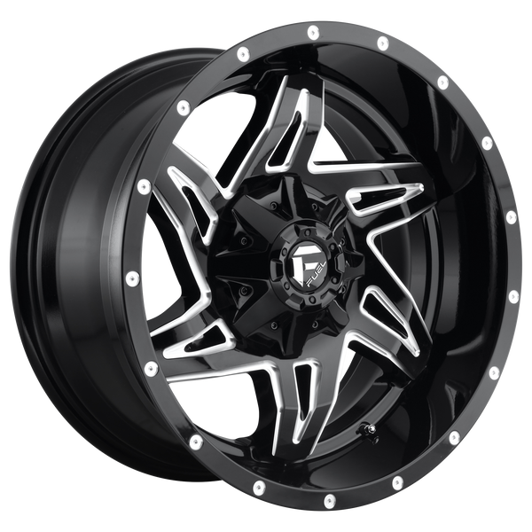 Fuel 1PC D613 ROCKER 20X9 GLOSS BLACK MILLED 8X6.5 - D61320908257 Fuel 1PC D613 ROCKER 20X9 GLOSS BLACK MILLED 8X6.5 - D61320908257