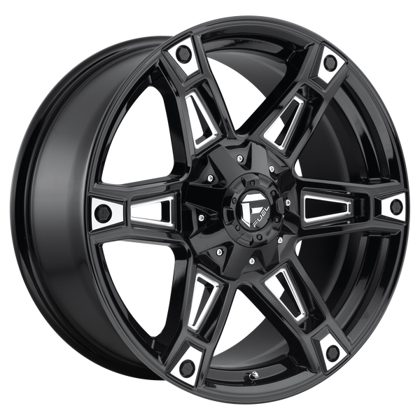 Fuel 1PC D622 DAKAR 20X9 GLOSS BLACK MILLED 5X5.5/150 - D62220907057