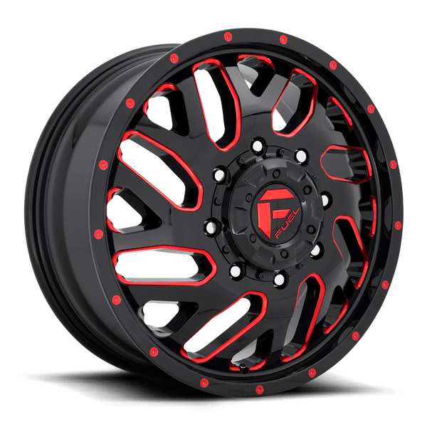 Fuel 1PC D656 TRITON 20X8.25 GLOSS BLACK RED TINTED CLEAR 8X210 - D656208293 Fuel 1PC D656 TRITON 20X8.25 GLOSS BLACK RED TINTED CLEAR 8X210 - D656208293