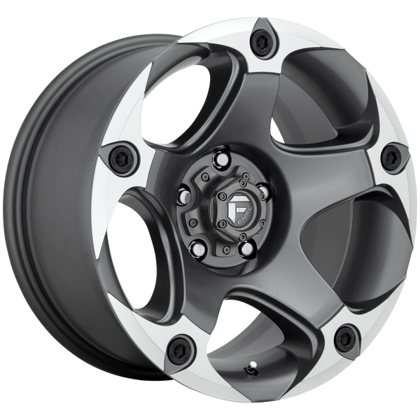 Fuel 1PC D684 MENACE 17X9 MATTE GUN METAL MACHINED 6X5.5 - D68417908445 Fuel 1PC D684 MENACE 17X9 MATTE GUN METAL MACHINED 6X5.5 - D68417908445