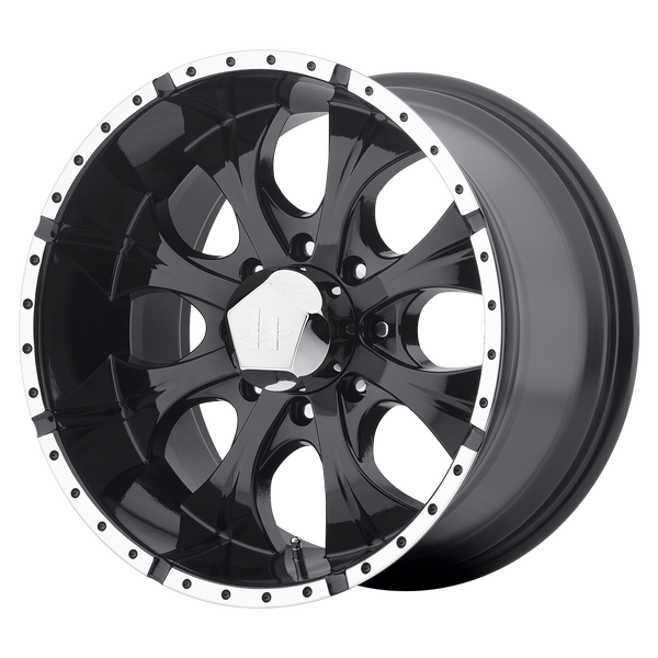 Helo HE791 MAXX 16X8 GLOSS BLACK MACHINED 5X4.5 - HE7916812300