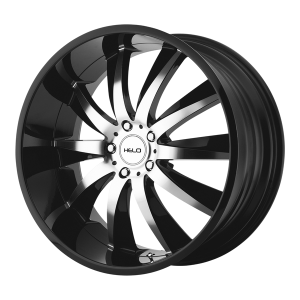 Helo HE851 20X8.5 GLOSS BLACK WITH MACHINED FACE 5X4.5 - HE85128512335