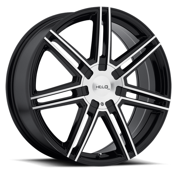 Helo HE884 20X8 GLOSS BLACK WITH MACHINED FACE 5X4.5/120 - HE88428017345 Helo HE884 20X8 GLOSS BLACK WITH MACHINED FACE 5X4.5/120 - HE88428017345