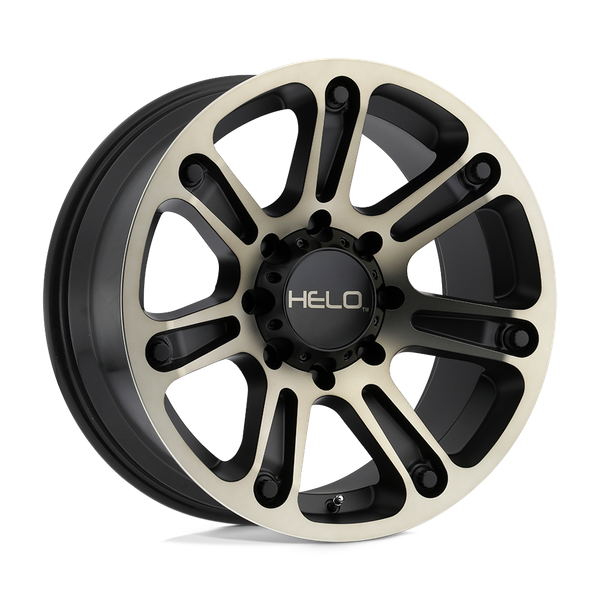 Helo HE904 20X9 SATIN BLACK MACHINED DARK TINT 5X5.5 - HE90429085918