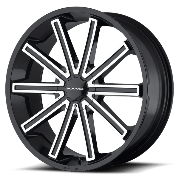 KMC KM681 NERVE 24X9 GLOSS BLACK MACHINED BLANK - KM68124900338