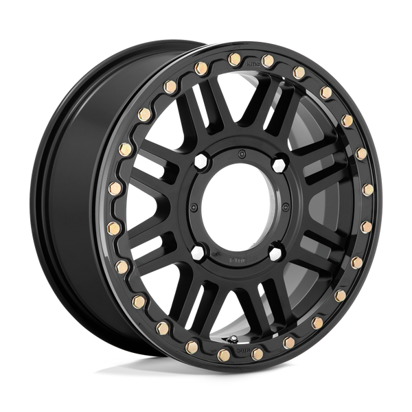KMC Powersports KS250 CAGE BEADLOCK 15X10 SATIN BLACK WITH GLOSS BLACK RING 4X137 - KS25051048700 KMC Powersports KS250 CAGE BEADLOCK 15X10 SATIN BLACK WITH GLOSS BLACK RING 4X137 - KS25051048700