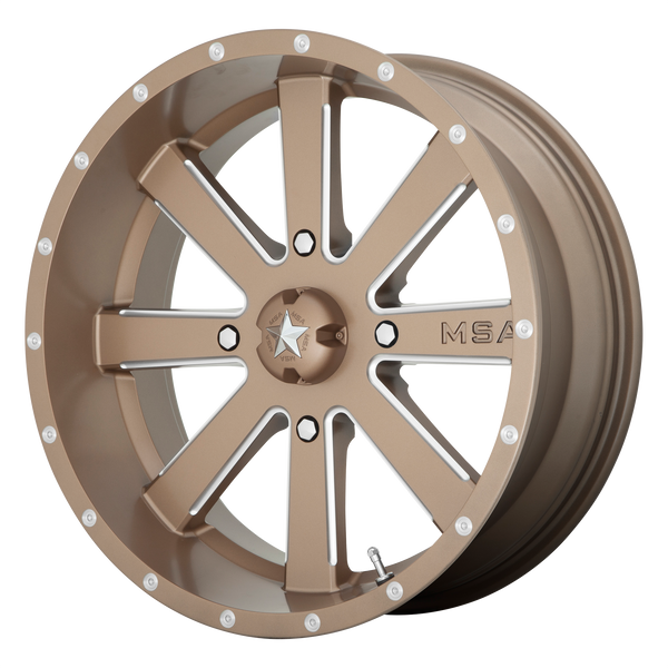 MSA Offroad Wheels M34 FLASH 24X7 BRONZE MILLED 4X137 - M34-024737B