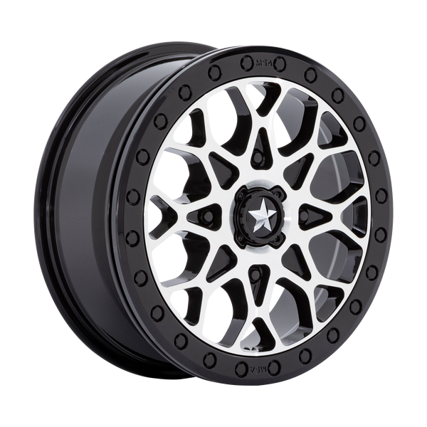 MSA Offroad Wheels M48 PORTAL BEADLOCK 15X6 GLOSS BLACK MACHINED WITH GLOSS BLACK RING 4X156 - MA048BD15604438