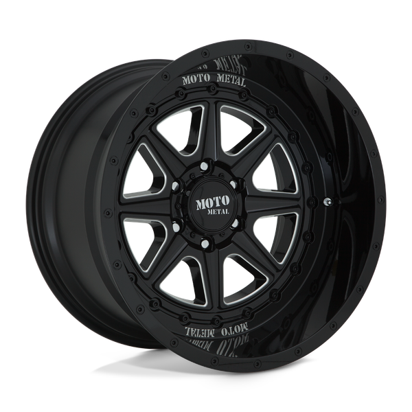 Moto Metal MO801 PHANTOM 20X10 GLOSS BLACK MILLED 8X180 - MO80121088318N