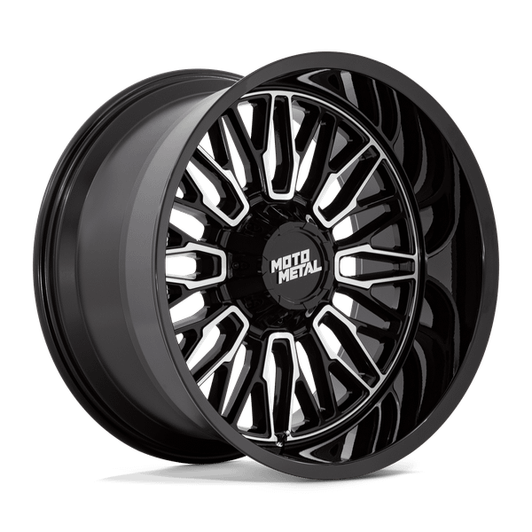 Moto Metal MO809 STINGER 22X12 GLOSS BLACK MACHINED 8X170 - MO809BD22128744N