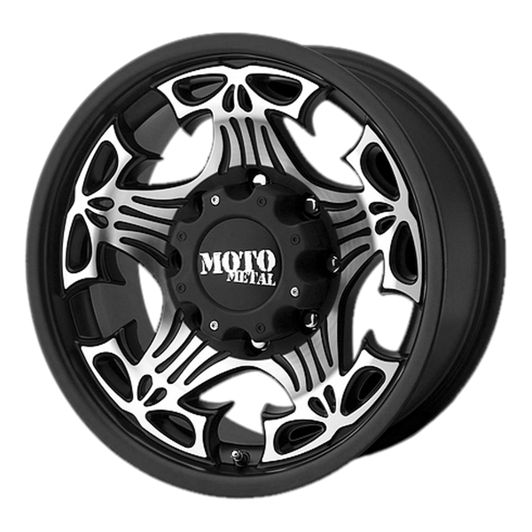 Moto Metal MO909 SKULL 18X9 GLOSS BLACK WITH MACHINED FACE 8X170 - MO90989087312N