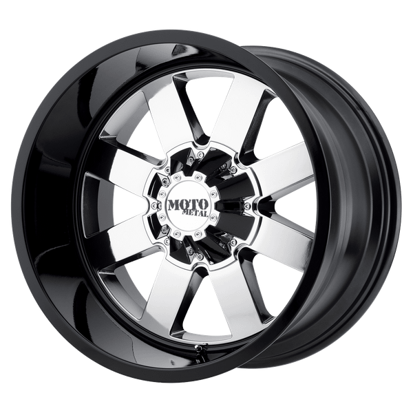 Moto Metal MO962 20X12 PVD CENTER GLOSS BLACK LIP 5X5.0/135 - MO96221243944N