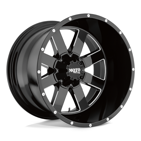 Moto Metal MO962 20X9 GLOSS BLACK MILLED 5X5.0/5.5 - MO96229035300