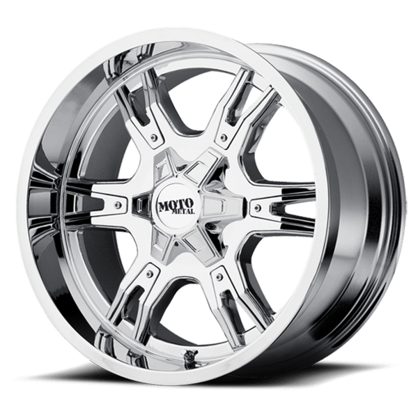 Moto Metal MO969 18X10 CHROME WITH RED AND BLACK ACCENTS 5X5.5 - MO96981055224N