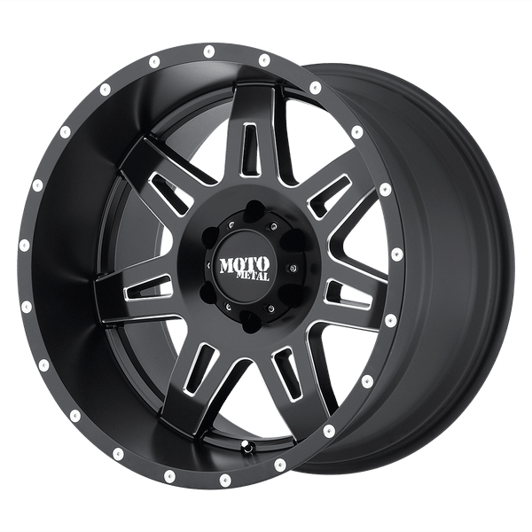 Moto Metal MO975 20X9 SATIN BLACK MILLED 5X5.0 - MO97529050900