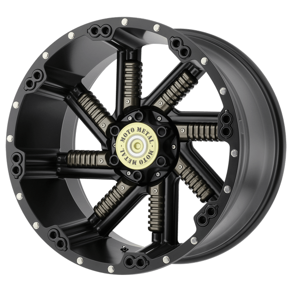 Moto Metal MO979 BUCKSHOT 20X10 SATIN BLACK WITH GUN METAL INSERTS 8X170 - MO97921087724N Moto Metal MO979 BUCKSHOT 20X10 SATIN BLACK WITH GUN METAL INSERTS 8X170 - MO97921087724N