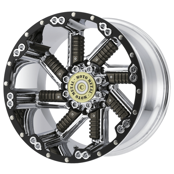 Moto Metal MO979 BUCKSHOT 22X12 CHROME WITH GUN METAL INSERTS 8X6.5 - MO97922280244N Moto Metal MO979 BUCKSHOT 22X12 CHROME WITH GUN METAL INSERTS 8X6.5 - MO97922280244N