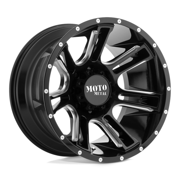 Moto Metal MO982 AMP 22X10 GLOSS BLACK MILLED 6X135 - MO98222063318N