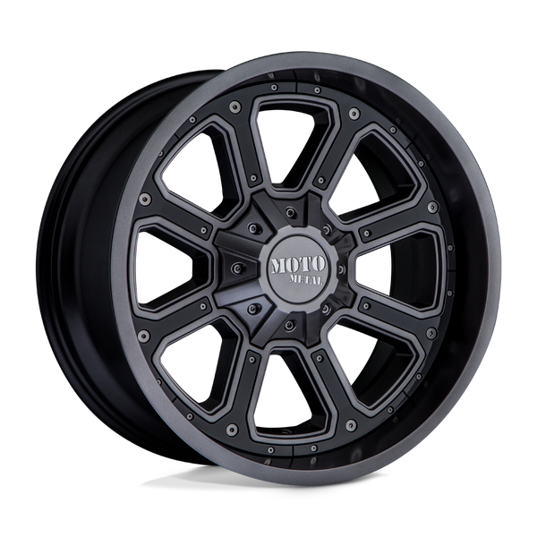 Moto Metal MO984 SHIFT 20X10 MATTE GRAY GLOSS BLACK INSERTS 5X5.0/5.5 - MO98421035424N