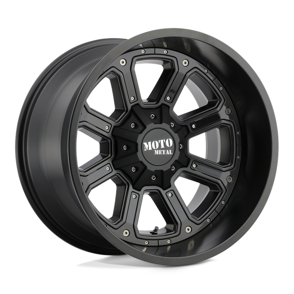 Moto Metal MO984 SHIFT 20X10 MATTE BLACK GLOSS BLACK INSERTS 8X180 - MO98421088724N