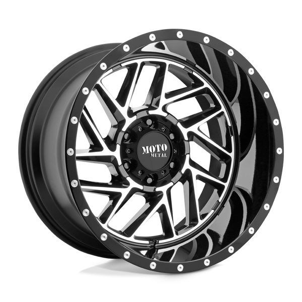 Moto Metal MO985 BREAKOUT 16X8 GLOSS BLACK MACHINED 5X4.5 - MO98568012306N