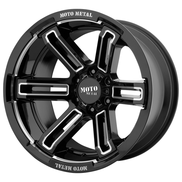 Moto Metal MO991 RUKUS 20X12 GLOSS BLACK MILLED 8X6.5 - MO99121280344N