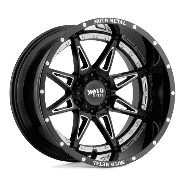 Moto Metal MO993 HYDRA 20X9 GLOSS BLACK MILLED 8X6.5 - MO99329080318