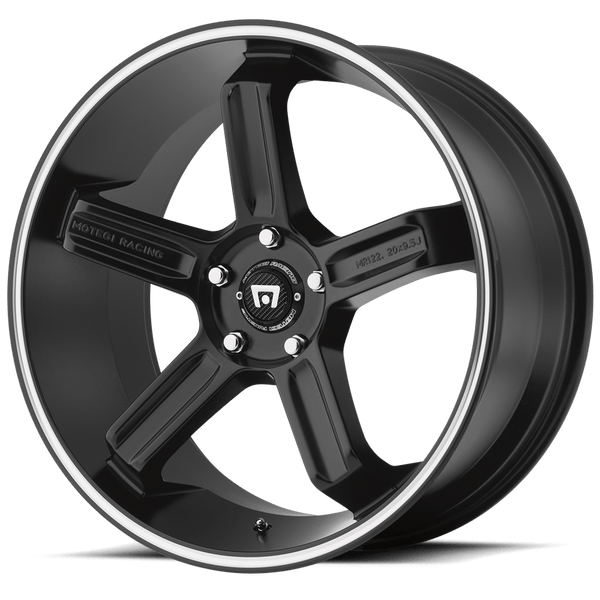 Motegi MR122 18X9 SATIN BLACK W/ MACHINED STRIPE 5X100 - MR12289051745
