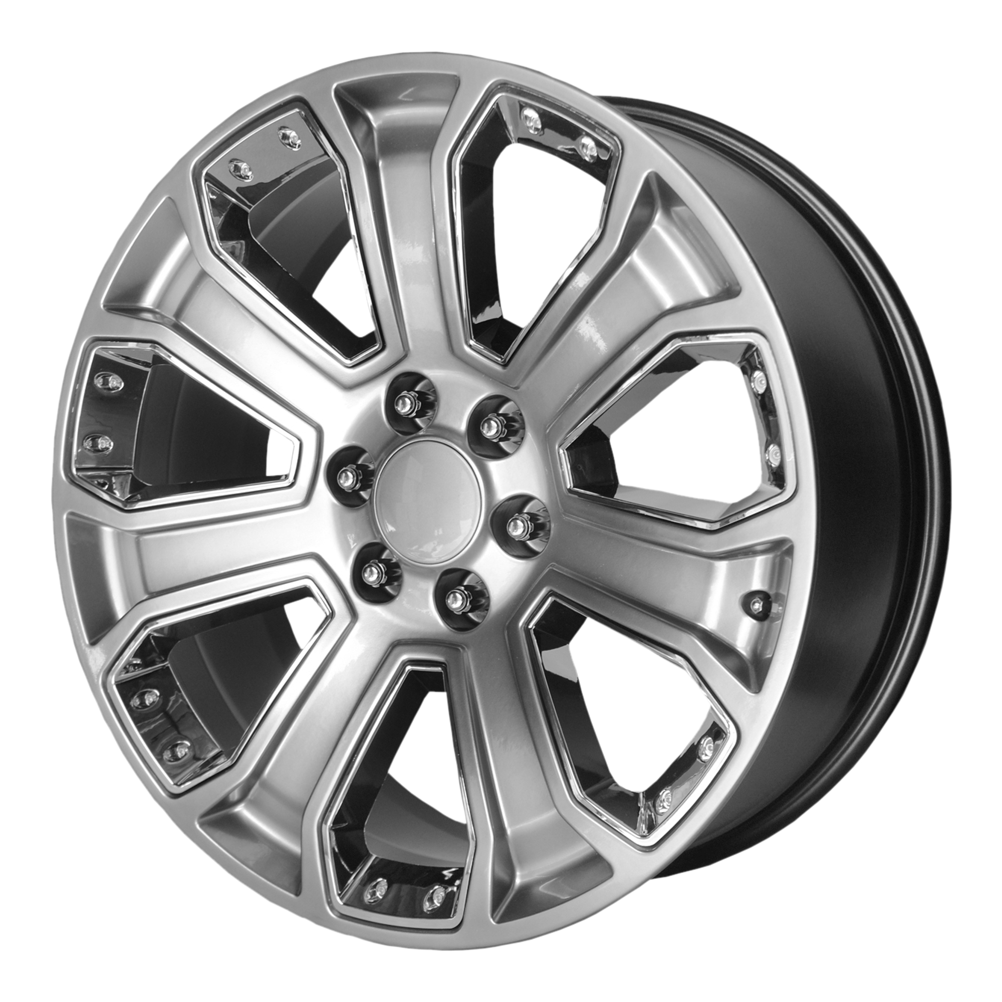 Performance Replicas PR162 22X9 SILVER WITH CHROME ACCENTS 6X5.5 - 162SC-2295824