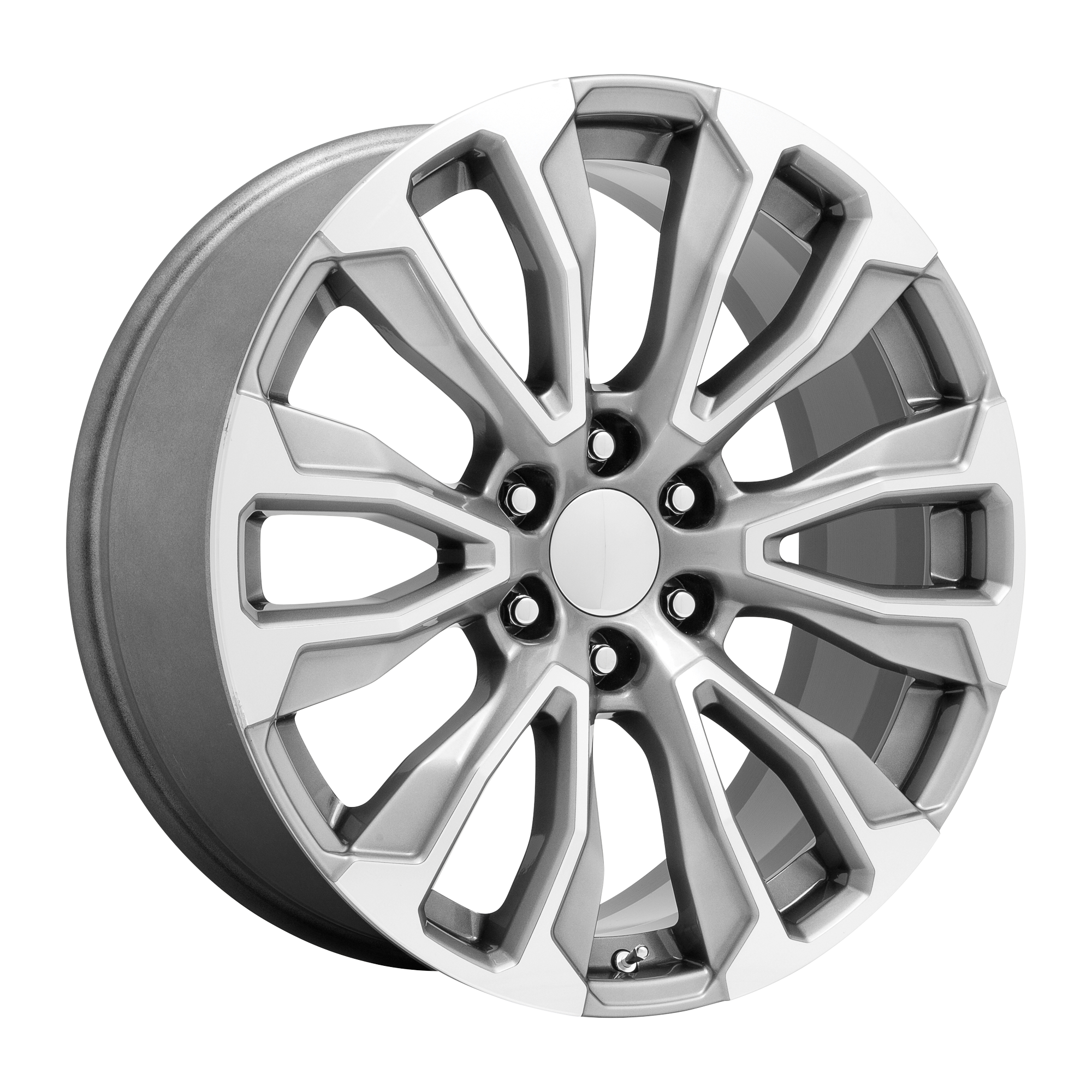 Performance Replicas PR211 24X10 SILVER MACHINED FACE 6X5.5 - 211SM-2415831