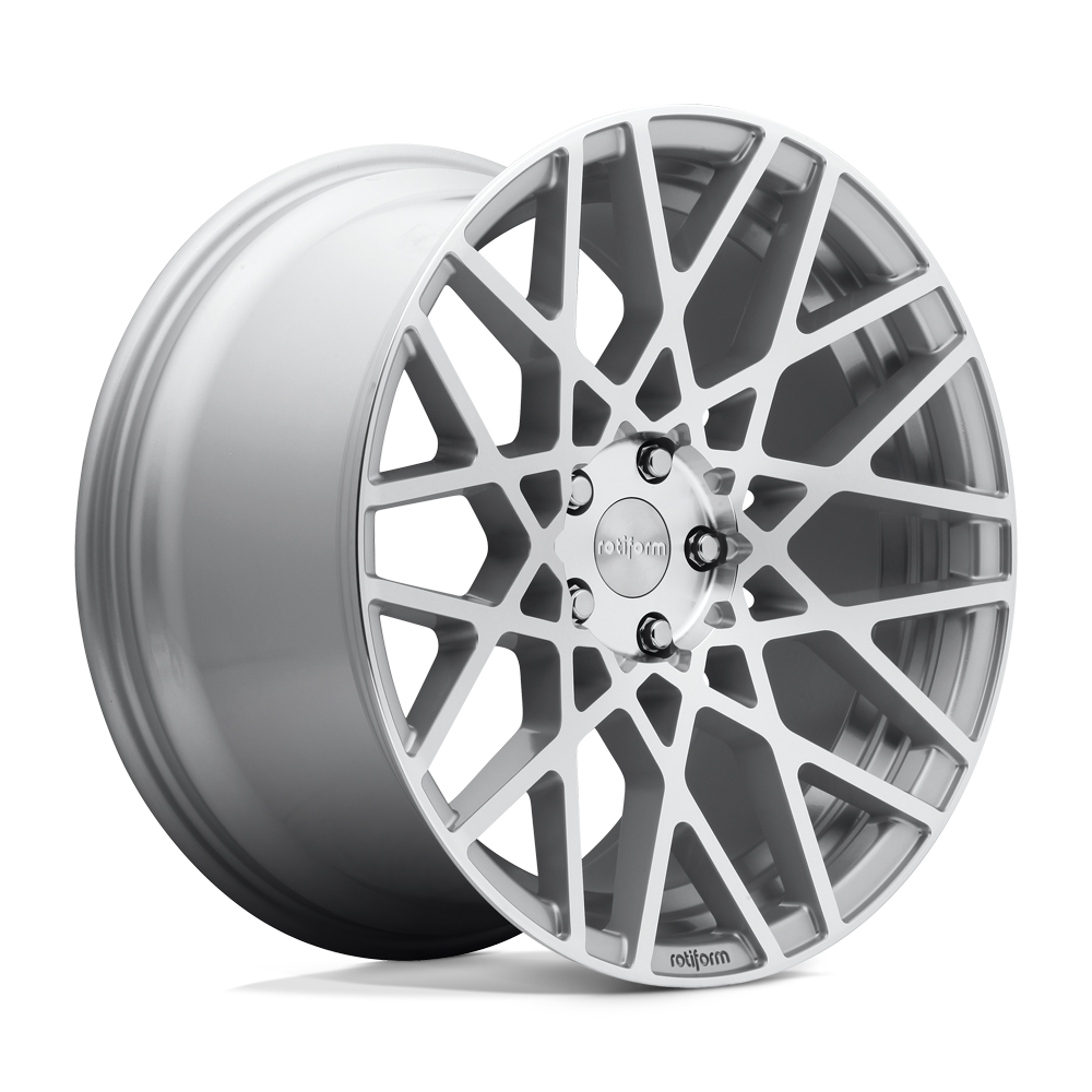 Rotiform 1PC R110 BLQ 18X8.5 GLOSS SILVER MACHINED 5X112 - R1101885F8+45