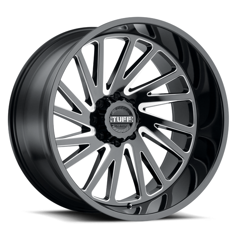 Tuff T2A 26X14 GLOSS BLACK W/ MILLED SPOKES 8X6.5 - 2614T2A-28165B22R Tuff T2A 26X14 GLOSS BLACK W/ MILLED SPOKES 8X6.5 - 2614T2A-28165B22R